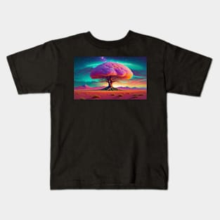 Synthwave tree Kids T-Shirt